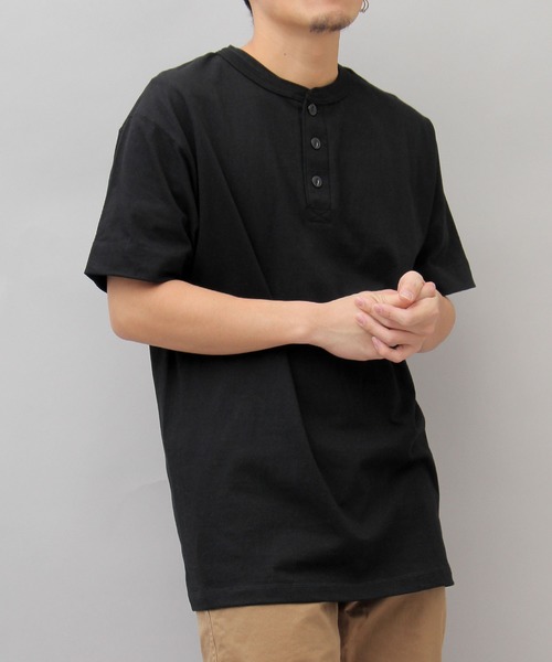 United Athle（ユナイテッドアスレ）の「5.6オンス ヘンリーネック Tシャツ（Tシャツ/カットソー・メンズ・ブラック/グレー/ホワイト・XL/M/L）」の16枚目の写真