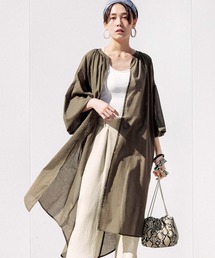 GeeRA | 【20夏新着】綿ボイルフレアーシャツワンピース(シャツワンピース)