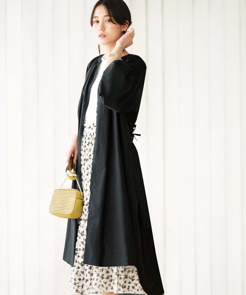 GeeRA(ジーラ)の「綿ボイルフレアーシャツワンピース(シャツワンピース・レディース・ベージュ/カーキ/ブラック・XX-LARGE/LARGE/SMALL/MEDIUM/X-LARGE)」の1枚目の写真