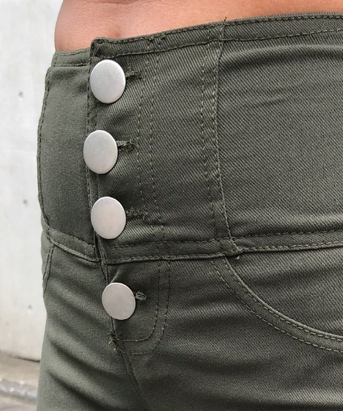 meJane(ミージェーン)の「ハイウエスト/スキニーパンツ(その他パンツ・レディース・ブラック/カーキ・S/M/L)」の10枚目の写真
