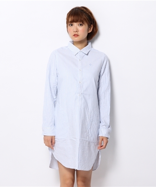 coen(コーエン)の「オックスフォードシャツワンピース(シャツワンピース・レディース・ホワイト/ターコイズブルー/コバルトブルー・LARGE/MEDIUM)」の4枚目の写真