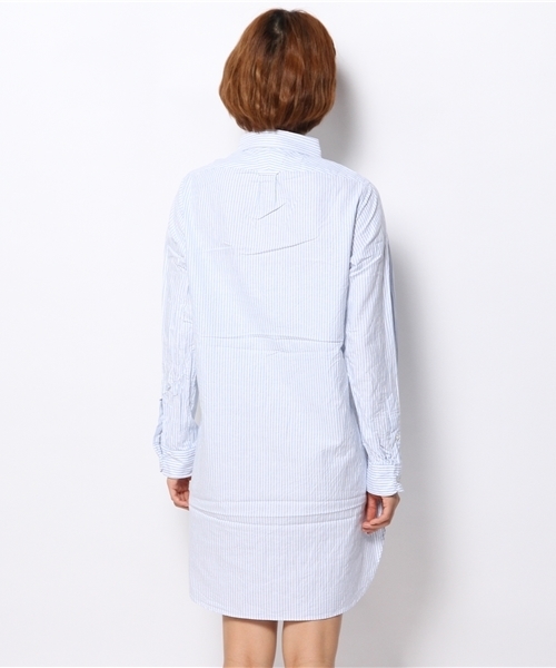 coen(コーエン)の「オックスフォードシャツワンピース(シャツワンピース・レディース・ホワイト/ターコイズブルー/コバルトブルー・LARGE/MEDIUM)」の6枚目の写真