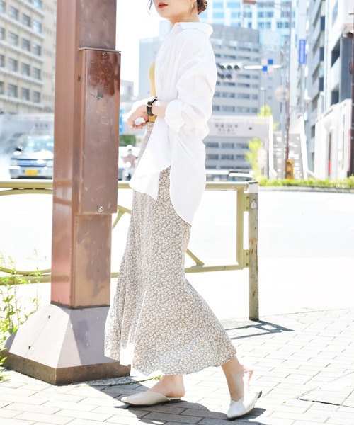 Ambre Neige（アンブルネージュ）の「リネンシャツ／【WEB/EC限定商品】（シャツ/ブラウス・レディース・ダークブラウン/オフホワイト/ライトグリーン・FREE）」の13枚目の写真