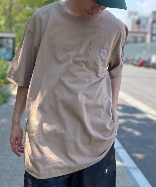 Carhartt(カーハート)の「カーハートと言えばコレ!毎年ZOZOファーストセラーの定番Tシャツ!【Carhartt】ヘビーオンスビッグシルエットポケットTシャツ K87(Tシャツ/カットソー・メンズ・ブラック/グレー/ダークグレー/グリーン/ネイビー/ホワイト/ブルー/ベージュ/ワイン系/カーキ・S/M/L/XL)」の5枚目の写真