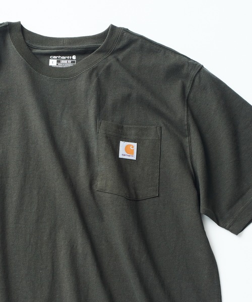 Carhartt(カーハート)の「カーハートと言えばコレ!毎年ZOZOファーストセラーの定番Tシャツ!【Carhartt】ヘビーオンスビッグシルエットポケットTシャツ K87(Tシャツ/カットソー・メンズ・ブラック/グレー/ダークグレー/グリーン/ネイビー/ホワイト/ブルー/ベージュ/ワイン系/カーキ・S/M/L/XL)」の6枚目の写真