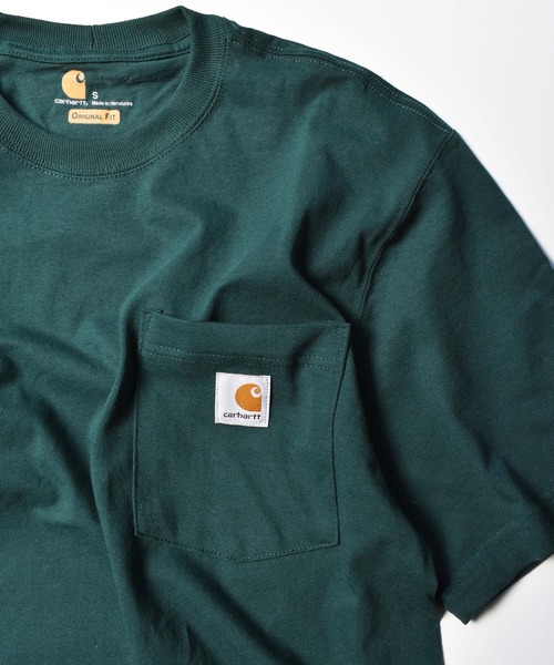 Carhartt(カーハート)の「カーハートと言えばコレ!毎年ZOZOファーストセラーの定番Tシャツ!【Carhartt】ヘビーオンスビッグシルエットポケットTシャツ K87(Tシャツ/カットソー・メンズ・ブラック/グレー/ダークグレー/グリーン/ネイビー/ホワイト/ブルー/ベージュ/ワイン系/カーキ・S/M/L/XL)」の7枚目の写真