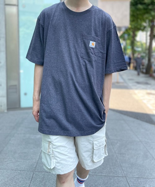 Carhartt(カーハート)の「カーハートと言えばコレ!毎年ZOZOファーストセラーの定番Tシャツ!【Carhartt】ヘビーオンスビッグシルエットポケットTシャツ K87(Tシャツ/カットソー・メンズ・ブラック/グレー/ダークグレー/グリーン/ネイビー/ホワイト/ブルー/ベージュ/ワイン系/カーキ・S/M/L/XL)」の21枚目の写真