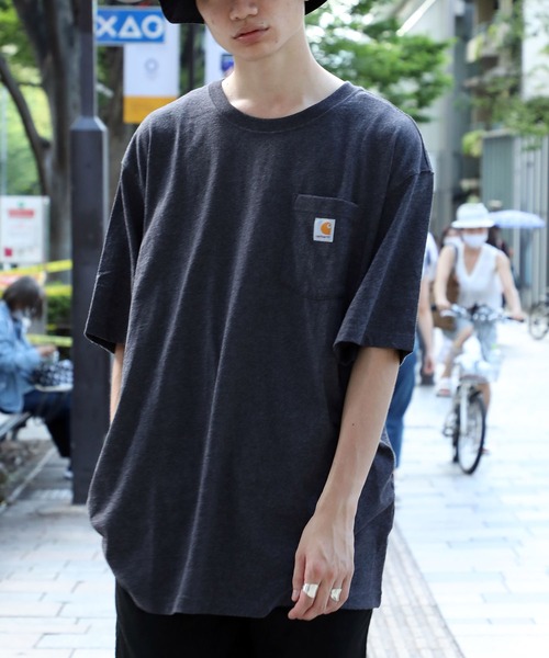 Carhartt(カーハート)の「カーハートと言えばコレ!毎年ZOZOファーストセラーの定番Tシャツ!【Carhartt】ヘビーオンスビッグシルエットポケットTシャツ K87(Tシャツ/カットソー・メンズ・ブラック/グレー/ダークグレー/グリーン/ネイビー/ホワイト/ブルー/ベージュ/ワイン系/カーキ・S/M/L/XL)」の19枚目の写真