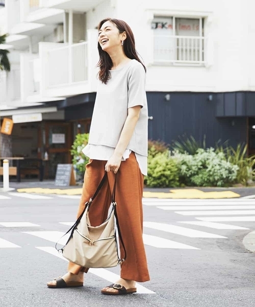 a.v.v(アーヴェヴェ)の「シャツドッキングカットソー(Tシャツ/カットソー・レディース・ライトグレー/ネイビー/ミント・38/40/34/36/42)」の9枚目の写真