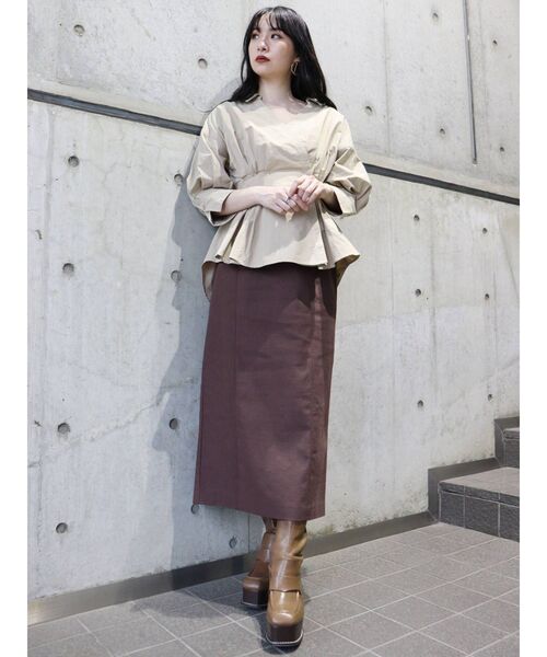 MURUA（ムルーア）の「ヒールローファーブーツ（ブーツ・レディース・ブラック/キャメル・35/36/37）」の7枚目の写真