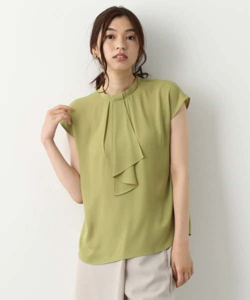 GLOBAL WORK(グローバルワーク)の「ボウタイブラウスSS【MATINEE LINE】/886474(シャツ/ブラウス)」|グリーン系その他4