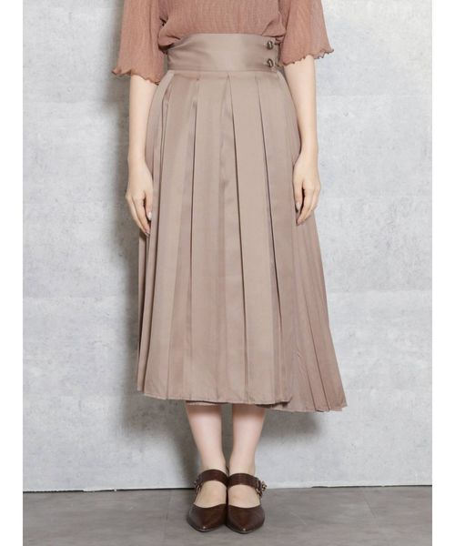 dazzlin（ダズリン）の「ダブルボタンイレリブプリーツスカート（スカート・レディース・ブラウン/ベージュ/モカ・SMALL/MEDIUM）」の16枚目の写真