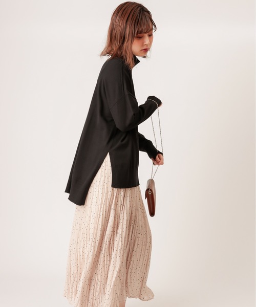 natural couture(ナチュラルクチュール)の「もちもちゆるっとハイネックニット(ニット/セーター・レディース・ブラック/ブルー/グリーン/アイボリー/モカ/ライトベージュ/レンガ・FREE)」の21枚目の写真