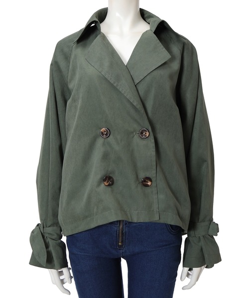 fifth（フィフス）の「ボリュームスリーブショートトレンチコート（トレンチコート・レディース・ブラウン/カーキ・MEDIUM）」の9枚目の写真