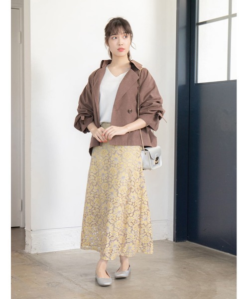 fifth（フィフス）の「ボリュームスリーブショートトレンチコート（トレンチコート・レディース・ブラウン/カーキ・MEDIUM）」の6枚目の写真