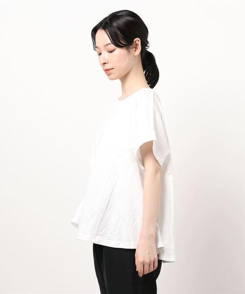 coca（coca）（コカ）の「USAコットンフレアTシャツ（Tシャツ/カットソー・レディース・ホワイト/ブラック・ONE SIZE）」の3枚目の写真