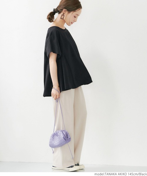 coca（coca）（コカ）の「USAコットンフレアTシャツ（Tシャツ/カットソー・レディース・ホワイト/ブラック・ONE SIZE）」の13枚目の写真