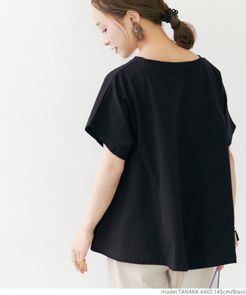 coca（coca）（コカ）の「USAコットンフレアTシャツ（Tシャツ/カットソー・レディース・ホワイト/ブラック・ONE SIZE）」の14枚目の写真