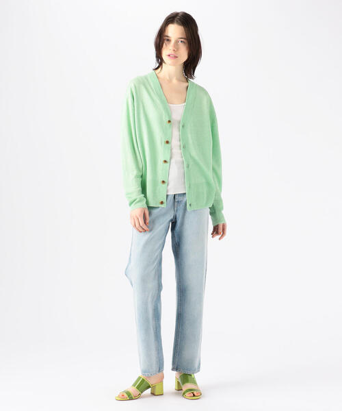 TOMORROWLAND （トゥモローランド）の「■プレーンリネン Vネックカーディガン（カーディガン/ボレロ・レディース・ブルー/ミント/ライトピンク/イエロー/ホワイト/チャコールグレー/シルバー系その他・S）」の9枚目の写真