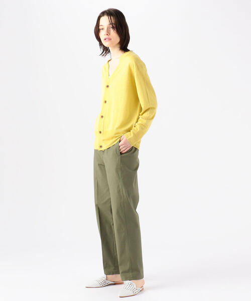 TOMORROWLAND （トゥモローランド）の「■プレーンリネン Vネックカーディガン（カーディガン/ボレロ・レディース・ブルー/ミント/ライトピンク/イエロー/ホワイト/チャコールグレー/シルバー系その他・S）」の12枚目の写真