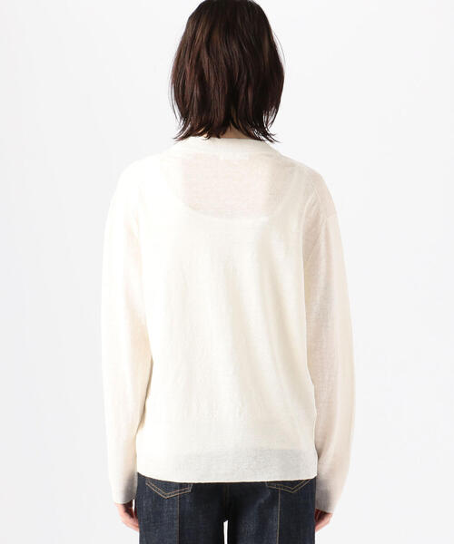 TOMORROWLAND （トゥモローランド）の「■プレーンリネン Vネックカーディガン（カーディガン/ボレロ・レディース・ブルー/ミント/ライトピンク/イエロー/ホワイト/チャコールグレー/シルバー系その他・S）」の16枚目の写真