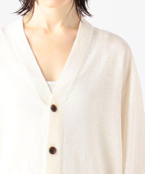 TOMORROWLAND （トゥモローランド）の「■プレーンリネン Vネックカーディガン（カーディガン/ボレロ・レディース・ブルー/ミント/ライトピンク/イエロー/ホワイト/チャコールグレー/シルバー系その他・S）」の17枚目の写真