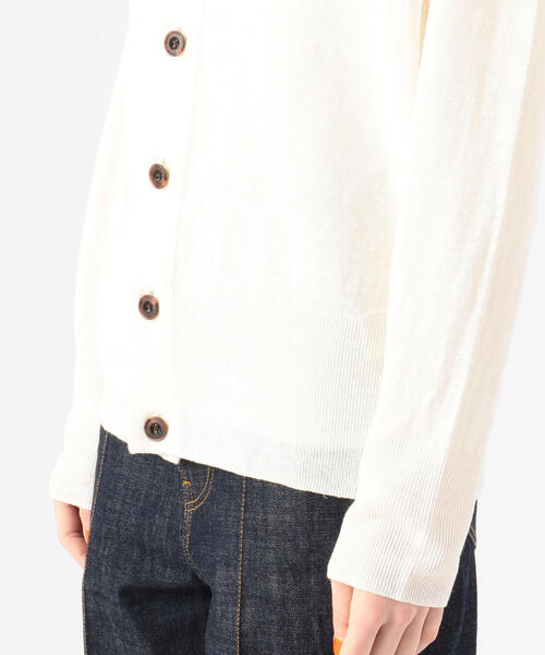 TOMORROWLAND （トゥモローランド）の「■プレーンリネン Vネックカーディガン（カーディガン/ボレロ・レディース・ブルー/ミント/ライトピンク/イエロー/ホワイト/チャコールグレー/シルバー系その他・S）」の19枚目の写真