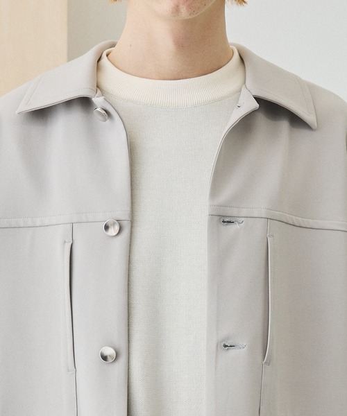 UNITED TOKYO（ユナイテッドトウキョウ）の「ジャージーライクストレッチトラックジャケット（ブルゾン・メンズ・ライトグレー/カーキ/ブラック/ベージュ・1/2/3）」の18枚目の写真