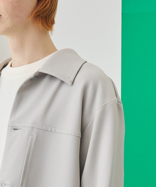 UNITED TOKYO（ユナイテッドトウキョウ）の「ジャージーライクストレッチトラックジャケット（ブルゾン・メンズ・ライトグレー/カーキ/ブラック/ベージュ・1/2/3）」の19枚目の写真