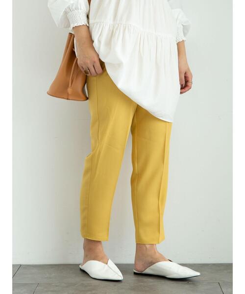 Green Parks(グリーンパークス)の「<ベルト付>タックテーパードストレッチパンツ*(その他パンツ・レディース・ブラック/ベージュ/ピンク/イエロー/ミント/ブルー系その他7・FREE)」の8枚目の写真