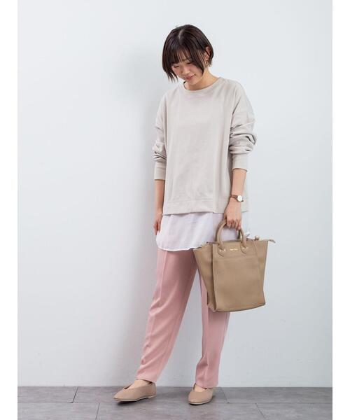 Green Parks(グリーンパークス)の「<ベルト付>タックテーパードストレッチパンツ*(その他パンツ・レディース・ブラック/ベージュ/ピンク/イエロー/ミント/ブルー系その他7・FREE)」の18枚目の写真