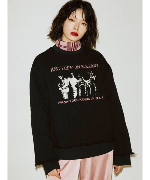 jouetie（ジュエティ）の「レイヤードプルオーバー（スウェット・レディース・オフホワイト/ブラック/ピンク・MEDIUM）」の10枚目の写真