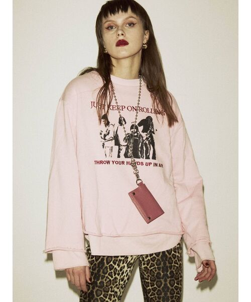 jouetie（ジュエティ）の「レイヤードプルオーバー（スウェット・レディース・オフホワイト/ブラック/ピンク・MEDIUM）」の13枚目の写真