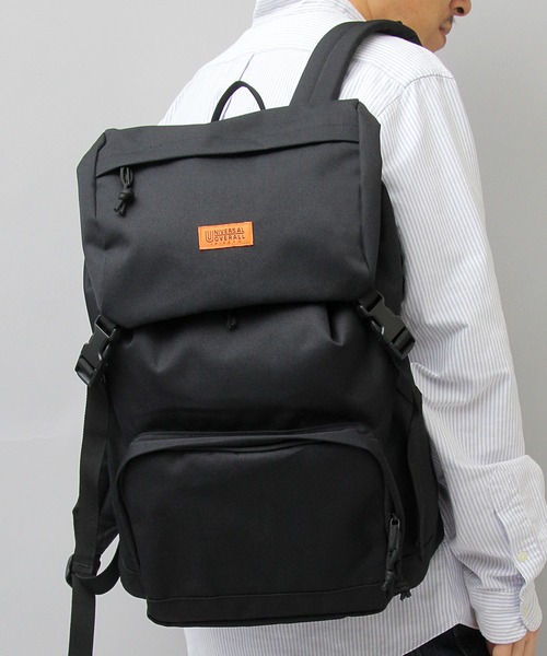 UNIVERSAL OVERALL（ユニバーサルオーバーオール）の「UNIVERSAL OVERALL / ユニバーサルオーバーオール / フラップポケット バックパック / リュック / 大容量（バックパック/リュック・メンズ・ブラック・FREE）」の14枚目の写真