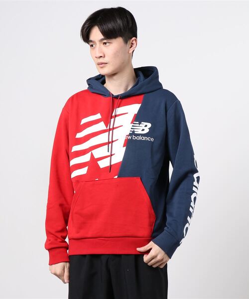 NEW BALANCE（ニューバランス）の「ニューバランス New Balance NB Athletics スプライス スウェットフーディ MT11511（パーカー・メンズ・レッド/ブラック×ホワイト・LL/L/S/M）」の2枚目の写真