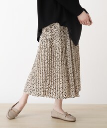 SHOO・LA・RUE | ヒョウ柄消しプリーツスカート(スカート)