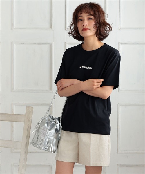 DONOBAN(ドノバン)の「2wayパンチングフリンジ巾着バッグ(ショルダーバッグ・レディース・ホワイト/ブラック/シルバー・ONESIZE)」の17枚目の写真