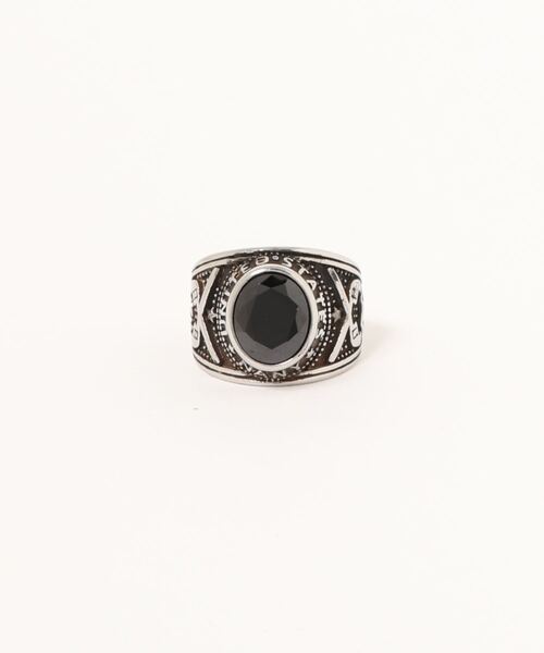 Burner（バーナー）の「【OKUOKU　0909】ストーン付き　ワイド　カレッジリング　（低アレルギー素材）（リング・メンズ・レッド/グリーン/ブルー/ブラック・10/7/9/8）」の13枚目の写真