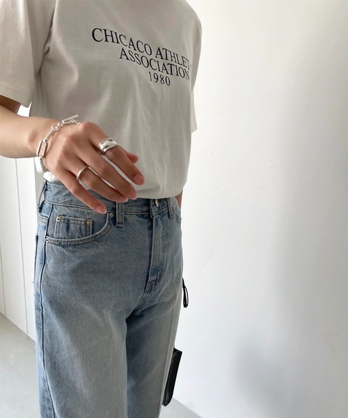 CANAL JEAN（キャナルジーン）の「via j(ヴィアジェイ) "CHICACO"半袖Tシャツ（Tシャツ/カットソー・レディース・ホワイト/ブラック/ヘザーグレー・ONE SIZE）」の13枚目の写真