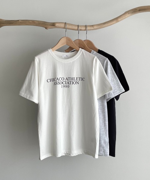 CANAL JEAN（キャナルジーン）の「via j(ヴィアジェイ) "CHICACO"半袖Tシャツ（Tシャツ/カットソー・レディース・ホワイト/ブラック/ヘザーグレー・ONE SIZE）」の12枚目の写真