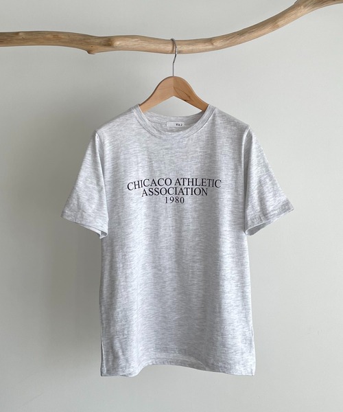 CANAL JEAN（キャナルジーン）の「via j(ヴィアジェイ) "CHICACO"半袖Tシャツ（Tシャツ/カットソー・レディース・ホワイト/ブラック/ヘザーグレー・ONE SIZE）」の14枚目の写真