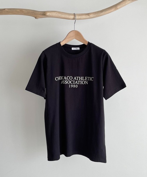 CANAL JEAN（キャナルジーン）の「via j(ヴィアジェイ) "CHICACO"半袖Tシャツ（Tシャツ/カットソー・レディース・ホワイト/ブラック/ヘザーグレー・ONE SIZE）」の9枚目の写真