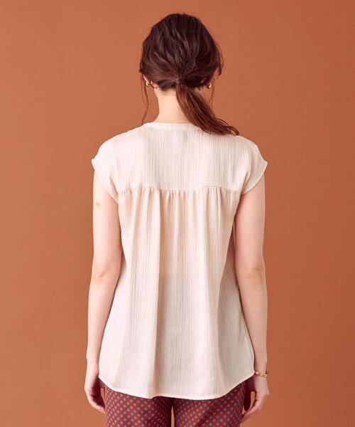 closet story(クローゼットストーリー)の「<closet story>□PO シアー フロントタック ブラウス-手洗い可能-(シャツ/ブラウス・レディース・イエロー/ナチュラル・FREE)」の14枚目の写真