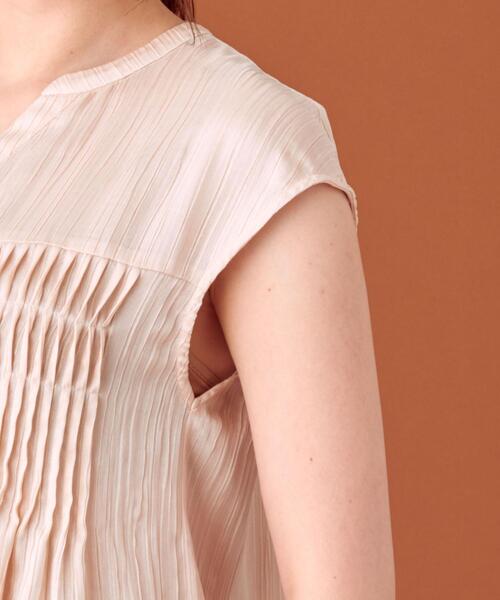 closet story(クローゼットストーリー)の「<closet story>□PO シアー フロントタック ブラウス-手洗い可能-(シャツ/ブラウス・レディース・イエロー/ナチュラル・FREE)」の4枚目の写真