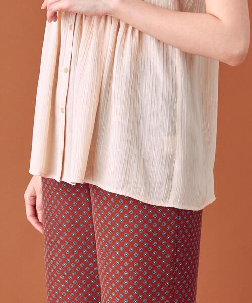 closet story(クローゼットストーリー)の「<closet story>□PO シアー フロントタック ブラウス-手洗い可能-(シャツ/ブラウス・レディース・イエロー/ナチュラル・FREE)」の6枚目の写真