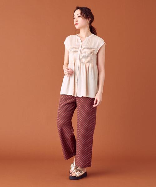 closet story(クローゼットストーリー)の「<closet story>□PO シアー フロントタック ブラウス-手洗い可能-(シャツ/ブラウス・レディース・イエロー/ナチュラル・FREE)」の13枚目の写真