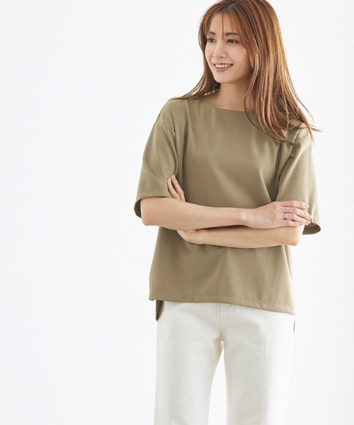 Pierrot（ピエロ）の「ポンチTシャツ×スカートセットアップ（セットアップ・レディース・ネイビー/モカ・L/M）」の13枚目の写真