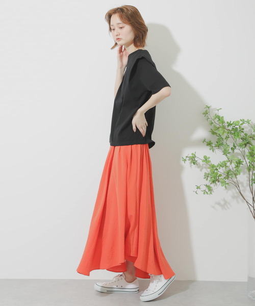 SENSE OF PLACE by URBAN RESEARCH（センスオブプレイスバイアーバンリサーチ）の「ショルダータックカットトップ（Tシャツ/カットソー・レディース・ブラック/グレー/オフホワイト/イエロー・ONE）」の19枚目の写真