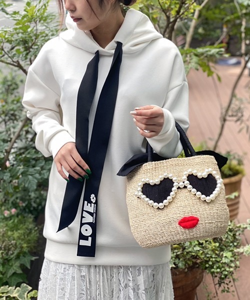 セール】☆【a-jolie/アジョリー】パールハートサングラスフェイスカゴ