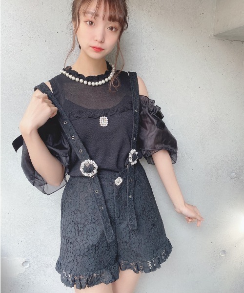 Swankiss（スワンキス）の「HB ribbon sheer knit（その他トップス・レディース・ホワイト/ピンク/ブラック・FREE）」の11枚目の写真